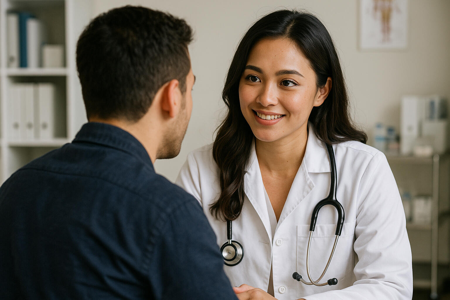 Health Stat medical professional providing consultation at Antipolo clinic